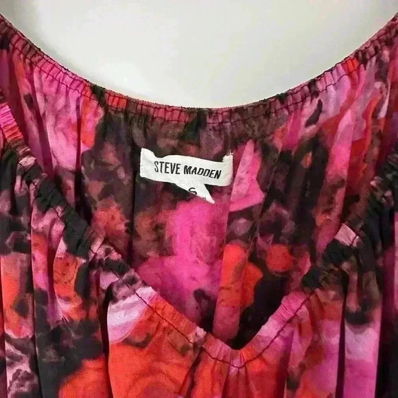 Steve Madden Dress Women's Small Fit & Flare Laine Chiffon Floral Print - Picture 14 of 15